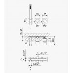 Bruma Lusa Bateria wannowo-natryskowa podtynkowa 2-drożna Morning Mist 1012801MM