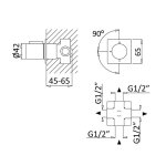 Bruma Breeze Przełącznik 3-drożny podtynkowy Chrom 1013101CR