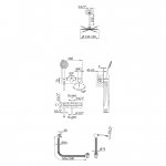 Bruma Lusitano Zestaw wannowo-natryskowy Ø 250 mm z ramieniem sufitowym Sunrise 1073602SR