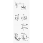 Bruma Lusitano Zestaw wannowo-natryskowy Ø 250 mm Podtynkowy termostatyczny z ramieniem ściennym Sunrise 1383702SR