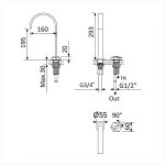 Bruma Utopia Bateria umywalkowa 2-otworowa z korkiem Click-Clack Sunset 1833911SS