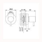 Bruma Zawór Podtynkowy 1/2" Chrom 1385904CR