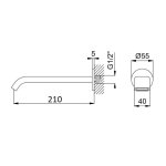 Bruma ZenR Wylewka do wanny 210 mm Sunset 1456421SS