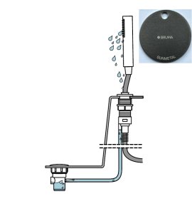 Bruma Zestaw odprowadzający wodę Gunmetal 1610022MG