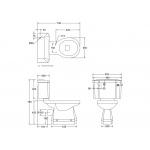 Burlington Bespoke Miska WC stojąca do kompaktu Charleston P5CHAR