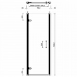 Burlington Drzwi na zawiasach 76x195 cm C19