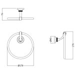 Burlington Guild Wieszak kółkowy chrom GU013C