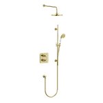 Burlington Guild Zestaw prysznicowy termostatyczny gold GUSHOWERPACKSQ4G