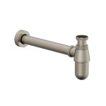 Burlington Syfon umywalkowy z okrągłym spodem brushed nickel W14BNKL