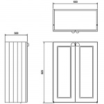 Burlington Szafka łazienkowa 600 mm Biała F60W