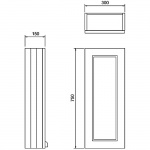  Burlington Szafka łazienkowa 30x15 cm wisząca Blue F3WB