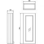 Burlington Szafka łazienkowa z lustrem 300 mm wisząca Biała F3MW