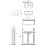 Burlington Szafka pod umywalkę 600 mm Biała F6BW