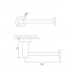 Carlo Frattini Spillo Tech Uchwyt na papier toaletowy Chrom F6005/1GCR