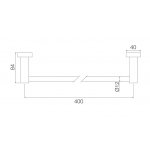 Carlo Frattini Spillo Tech Wieszak na ręcznik 40 cm Chrom F6000/40GCR