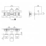 CEA BAR Bateria umywalkowa ścienna element zewnętrzny Satin Stainless Steel BAR25S