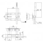 CEA BAR Bateria wannowa/prysznicowa ścienna z słuchawką i wężem element zewnętrzny Satin Stainless Steel BAR32IS