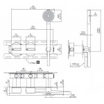 CEA BAR Bateria wannowa/prysznicowa ścienna z słuchawką i wężem element zewnętrzny Satin Stainless Steel BAR33YIS