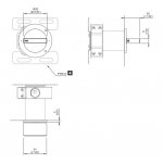 CEA BAR Mieszacz progresywny ścienny element zewnętrzny Satin Stainless Steel BAR50S