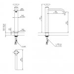 CEA Cross Bateria umywalkowa jednootworowa do umywalki nablatowej Satin Stainless Steel CRX44S