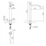 CEA Cross Bateria umywalkowa jednootworowa do umywalki nablatowej Satin Stainless Steel CRX45S