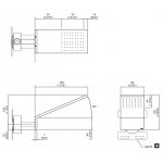 CEA Deszczownica ścienna element zewnętrzny Satin Stainless Steel FRE34S