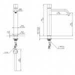 CEA Duet Bateria umywalkowa jednootworowa do umywalki nablatowej Satin Stainless Steel DET05S