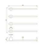 CEA Equilibrio Grzejnik elektryczny do ręczników 58 cm 4 elementy ścienny element zewnętrzny Satin Stainless Steel EQB04S