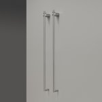 CEA Equilibrio Grzejnik elektryczny do ręczników 106 cm 2 element ścienny element zewnętrzny Satin Stainless Steel EQB22S