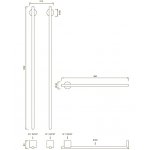 CEA Equilibrio Grzejnik elektryczny do ręczników 58 i 106 cm 3 element ścienny element zewnętrzny Black Diamond Satin EQB63KDS