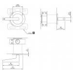 CEA Flag Mieszacz progresywny ścienny element zewnętrzny Satin Stainless Steel FLG38S