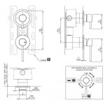 CEA Gastone Bateria prysznicowa ścienna z przełącznikiem 2/3-drożnym element zewnętrzny Satin Stainless Steel GAS10WS