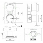 CEA Giotto Bateria prysznicowa ścienna termostatyczna z przełącznikiem 2/3-drożnym element zewnętrzny Satin Stainless Steel GIO55S