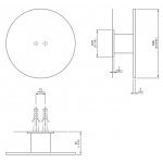 CEA Giotto Haczyk ścienny Ø9 cm Satin Stainless Steel GIO03S