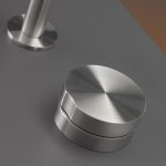 CEA Giotto Plus Bateria umywalkowa 2-otworowa z obrotową wylewką H23,5 cm Satin Stainless Steel GIO69S