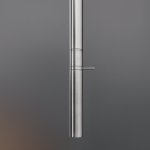 CEA Gradi Bateria umywalkowa sufitowa H165 cm element zewnętrzny Satin Stainless Steel GRA19S