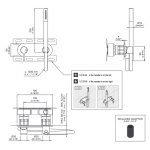 CEA Innovo Bateria wannowa/prysznicowa ścienna z słuchawką i wężem element zewnętrzny Satin Stainless Steel INV52WS