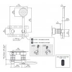 CEA Innovo Bateria wannowa/prysznicowa ścienna z słuchawką i wężem element zewnętrzny Satin Stainless Steel INV52HWS