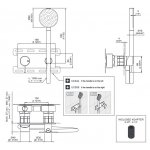 CEA Milo360 Bateria wannowa/prysznicowa ścienna z słuchawką i wężem element zewnętrzny Satin Stainless Steel MIL84HWS