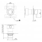 CEA Milo360 Mieszacz ścienny element zewnętrzny Satin Stainless Steel MIL02S