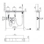 CEA Regolo Bateria wannowa 3-otworowa na brzeg wanny ze słuchawką prysznicową element zewnętrzny Satin Stainless Steel REG13S