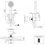 CEA Słuchawka prysznicowa z uchwytem ściennym i przyłączem wody element zewnętrzny Satin Stainless Steel FRE94S