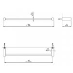 CEA Stem Wieszak na ręcznik ścienny 40 cm Satin Stainless Steel STE02S