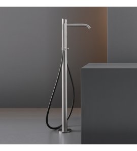 CEA Ziqq Bateria wannowa wolnostojąca ze słuchawką i wężem element zewnętrzny Satin Stainless Steel ZIQ51BKS