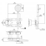 CEA Ziqq Bateria wannowa/prysznicowa ścienna z słuchawką i wężem element zewnętrzny Satin Stainless Steel ZIQ42HWS