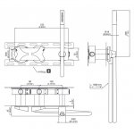 CEA Ziqq Bateria wannowa/prysznicowa ścienna z słuchawką i wężem element zewnętrzny Satin Stainless Steel ZIQ43WS