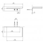 CEA Ziqq Półka ścienna Satin Stainless Steel ZIQ65S