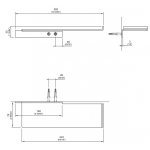 CEA Ziqq Półka ścienna Satin Stainless Steel ZIQ66S