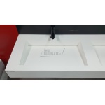 Cristalstone Linea Ideal Umywalka podwójna ścienna biały mat U1400-2xMOLC