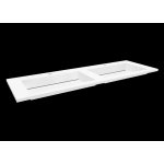 Cristalstone Linea Ideal Umywalka podwójna wpuszczana w blat biały mat U1400-2xMOLC/CR
